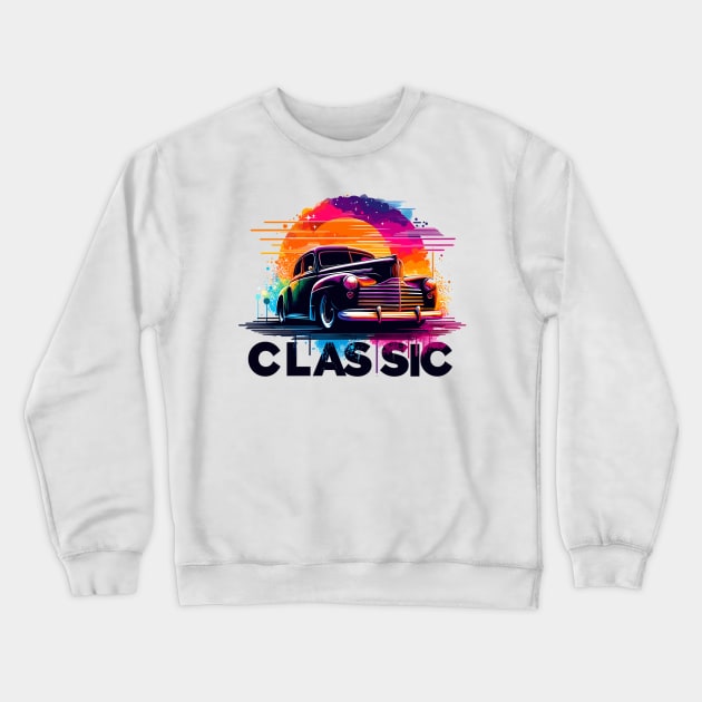 Classic Car Crewneck Sweatshirt by Vehicles-Art